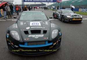 Aston Martin DBR9 from Barwell Motorsports, GT3 race, Silverstone, 2007