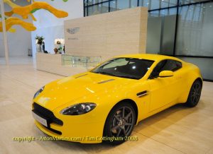 Sunburst yellow V8 Vantage