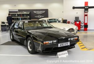 Aston Martin Tickford Lagonda on sale at the 2014 Bonhams Aston Martin auction in Cannock Black